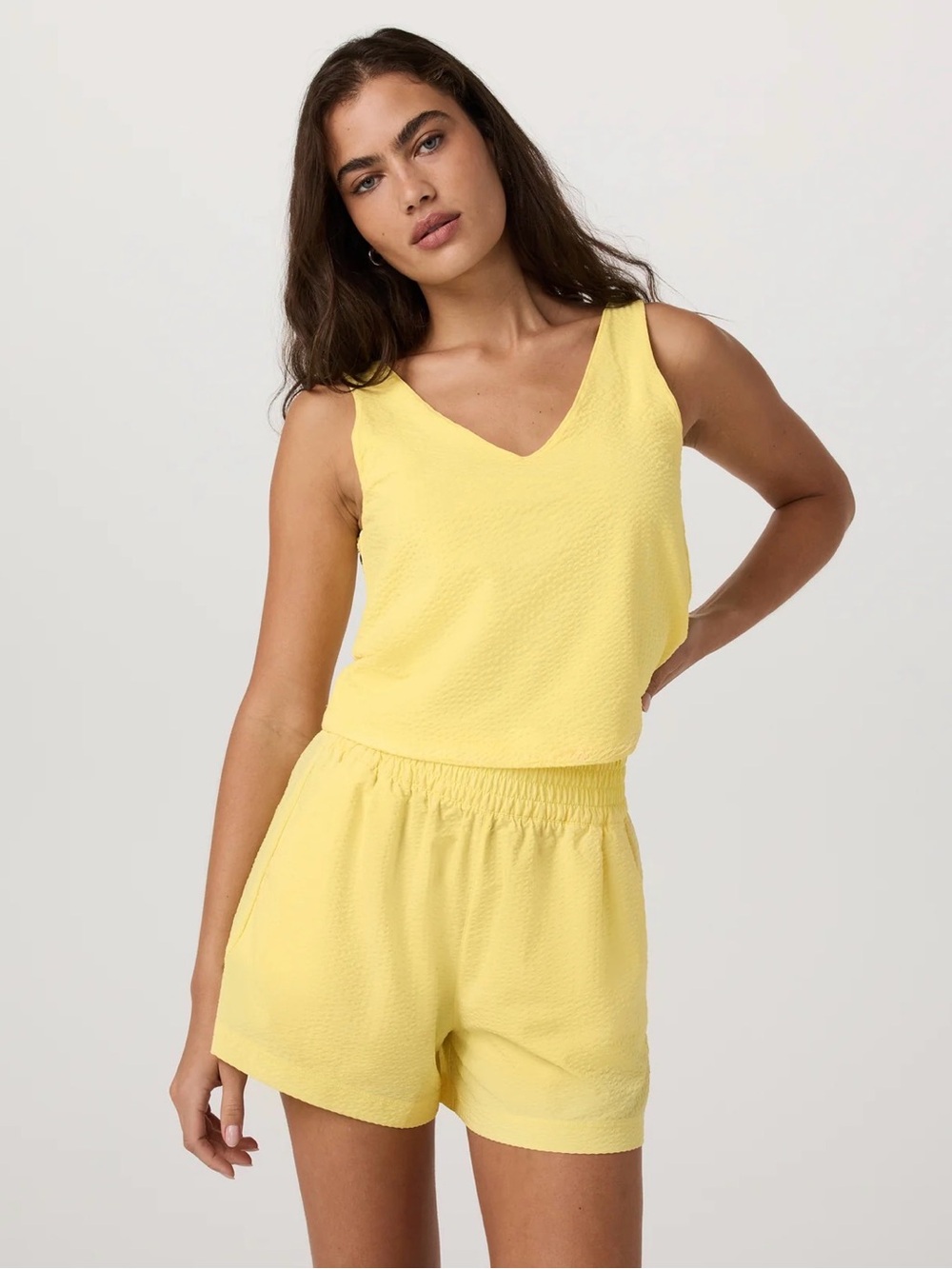 Vuori villa textured crop top